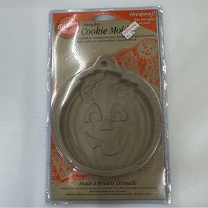 Vintage Wilton Cookie Mold Pumpkin Halloween 1997 NEW Oven Proof Stone